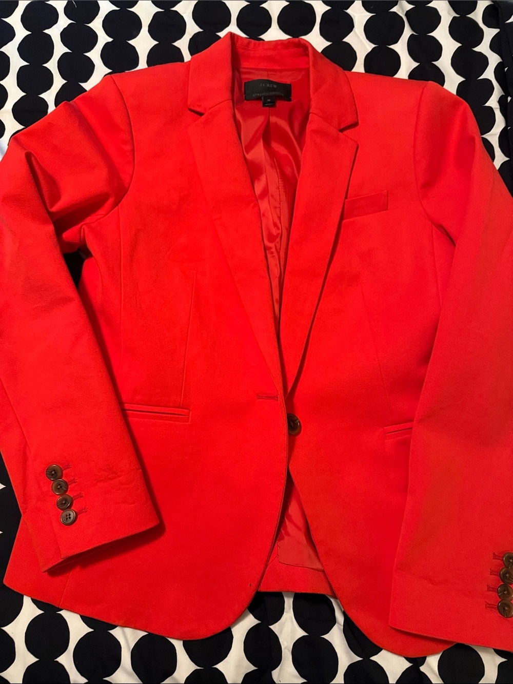 J. Crew bright orange/red Tailored Blazer, size 10